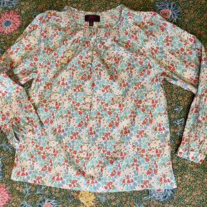 J. Crew x Liberty of London Poppy and Daisy floral print peasant blouse